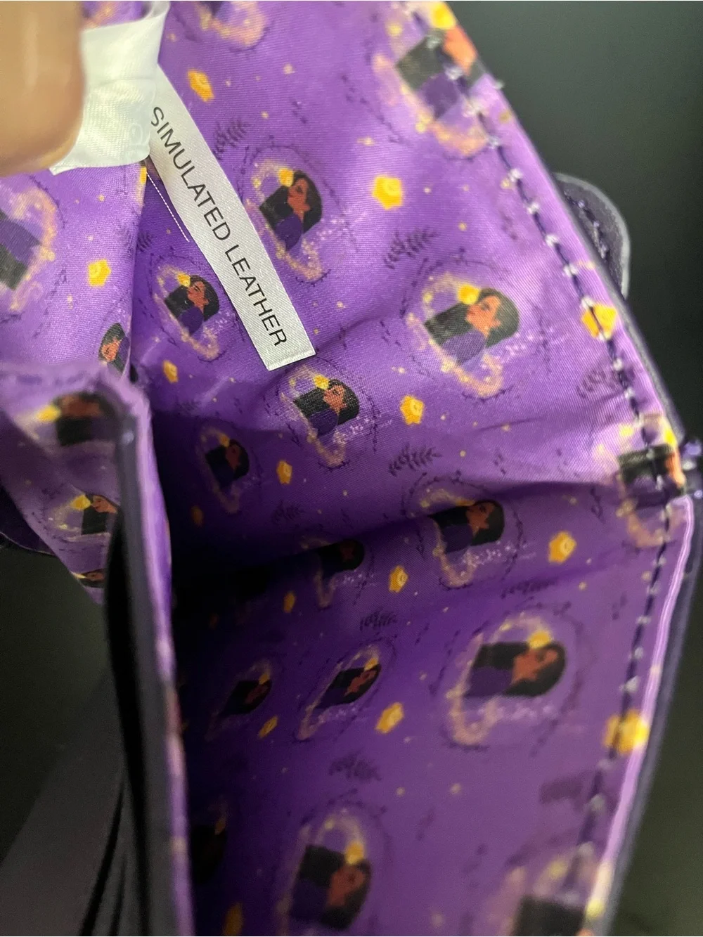 Loungefly Purple Wallet with Gold Starburst Accents